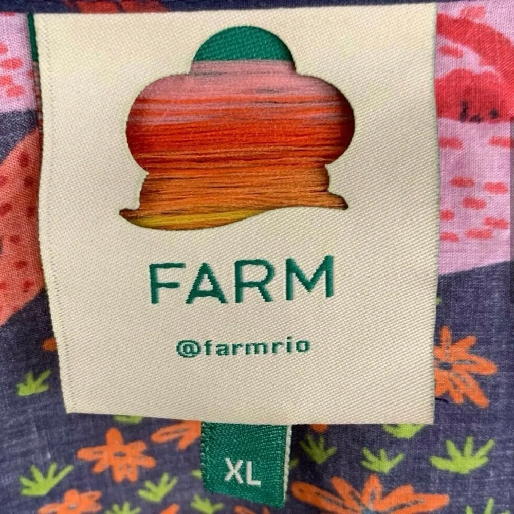 Farm Rio Colorful Patterned Blouse - Picture 3 of 6